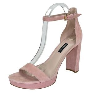 Nine West Dempsey Soft Pink Suede Leather Womens Heels Size 10M